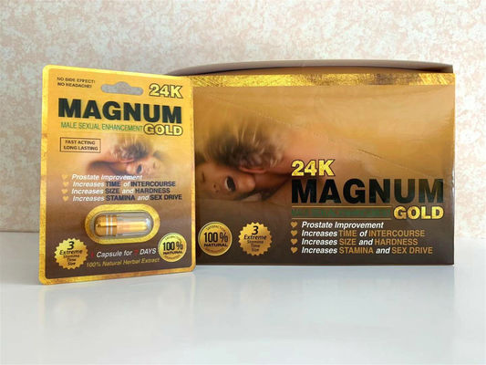Comprimidos masculinos do sexo do realce do magnum 24K para homens 1 caixa = 24 comprimidos