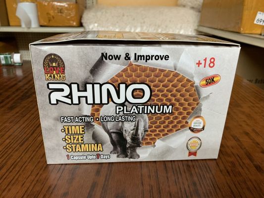 Comprimidos masculinos do sexo do realce da platina do rinoceronte para homens 1 caixa = 24 comprimidos