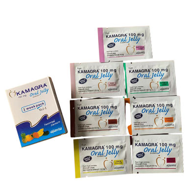 Kamagra Jelly Gel 100 comprimidos masculinos do sexo do magnésio 1 malote da caixa 7